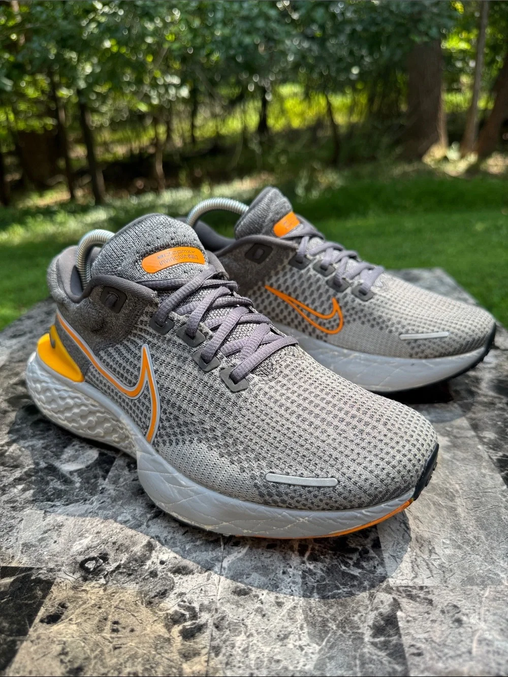 Nike Zoom X ZoomX Invincible 2 Grey Gray Orange size SZ 8